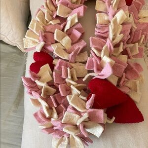 Festive Pink and Cream Holiday Garland